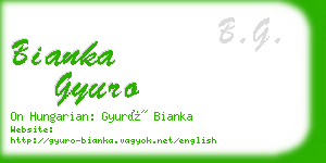 bianka gyuro business card